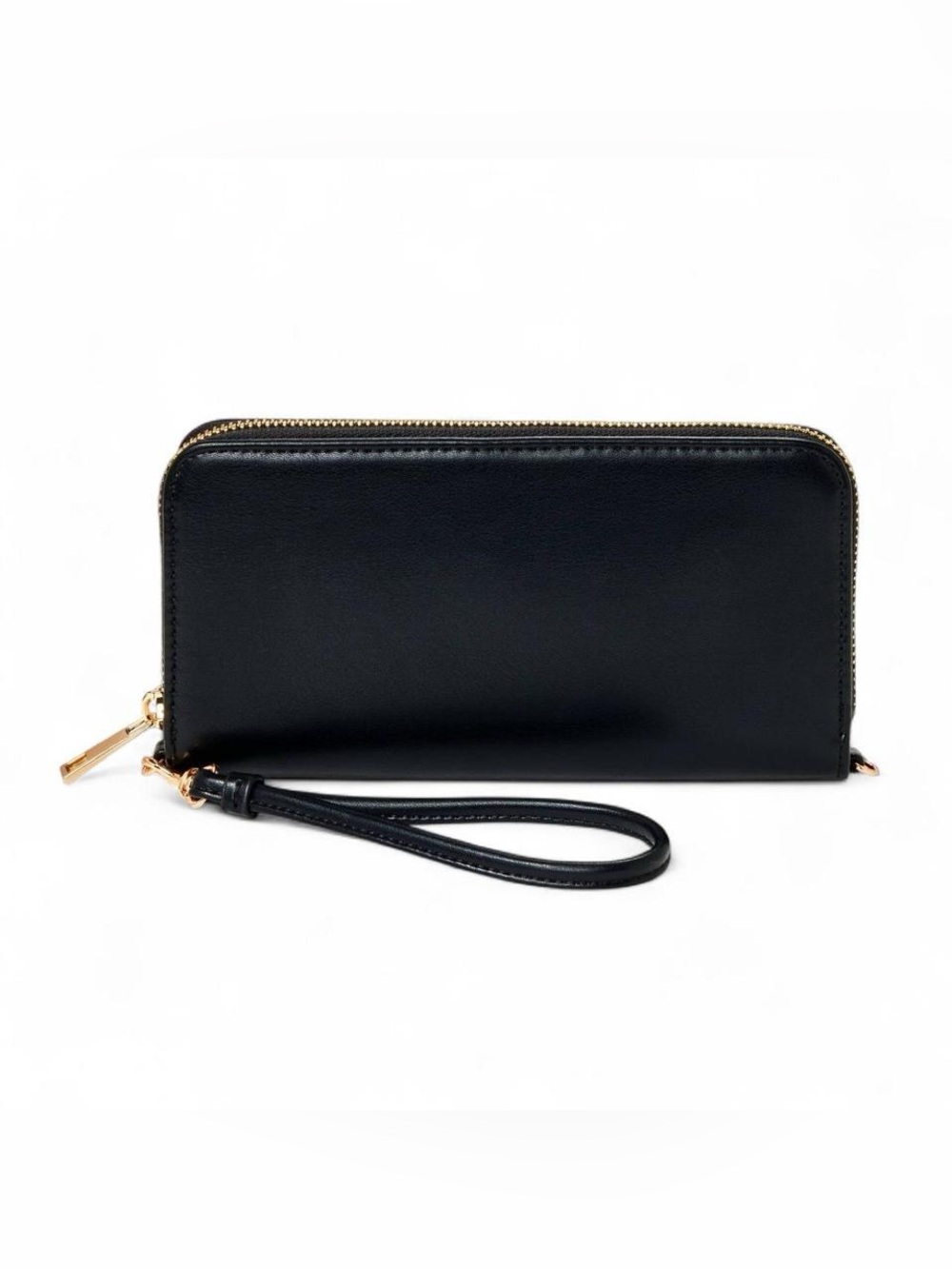 Target Black Wristlet Wallet with Gold Hardware